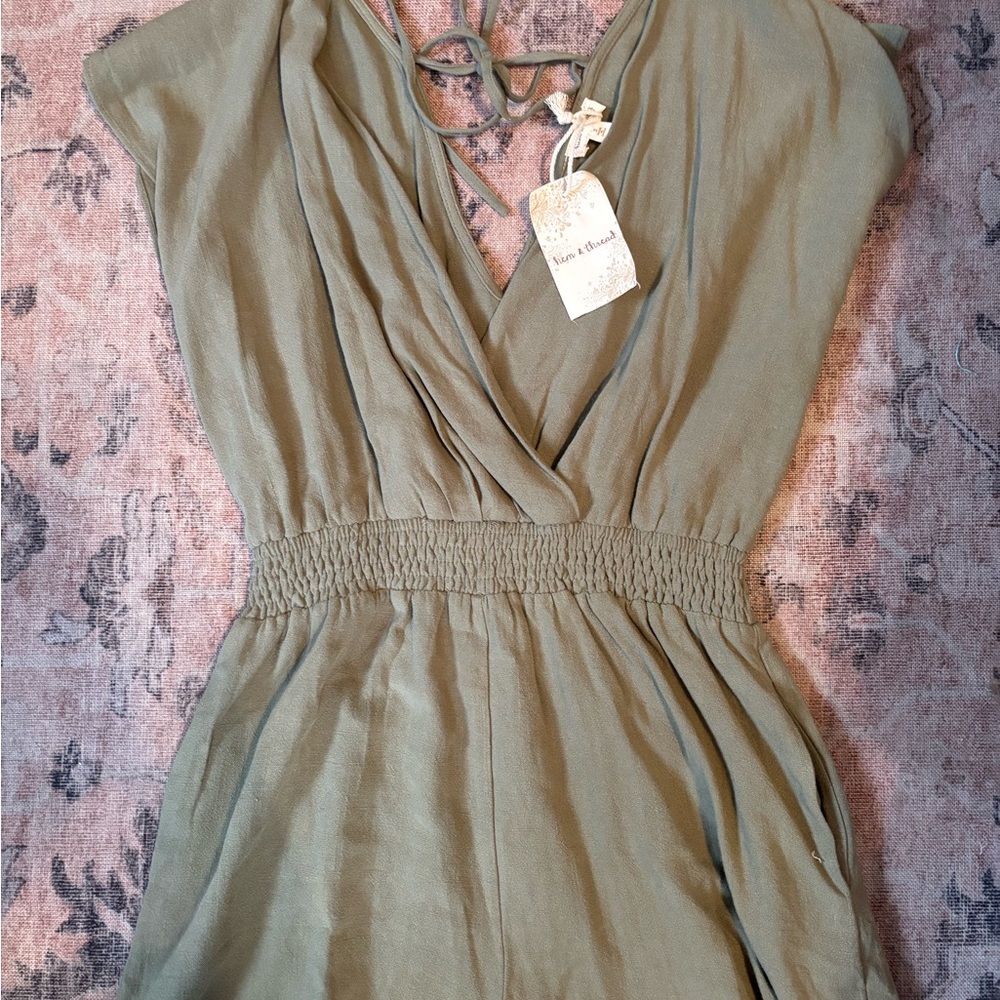 Olive Green Womens Sleeveless romper